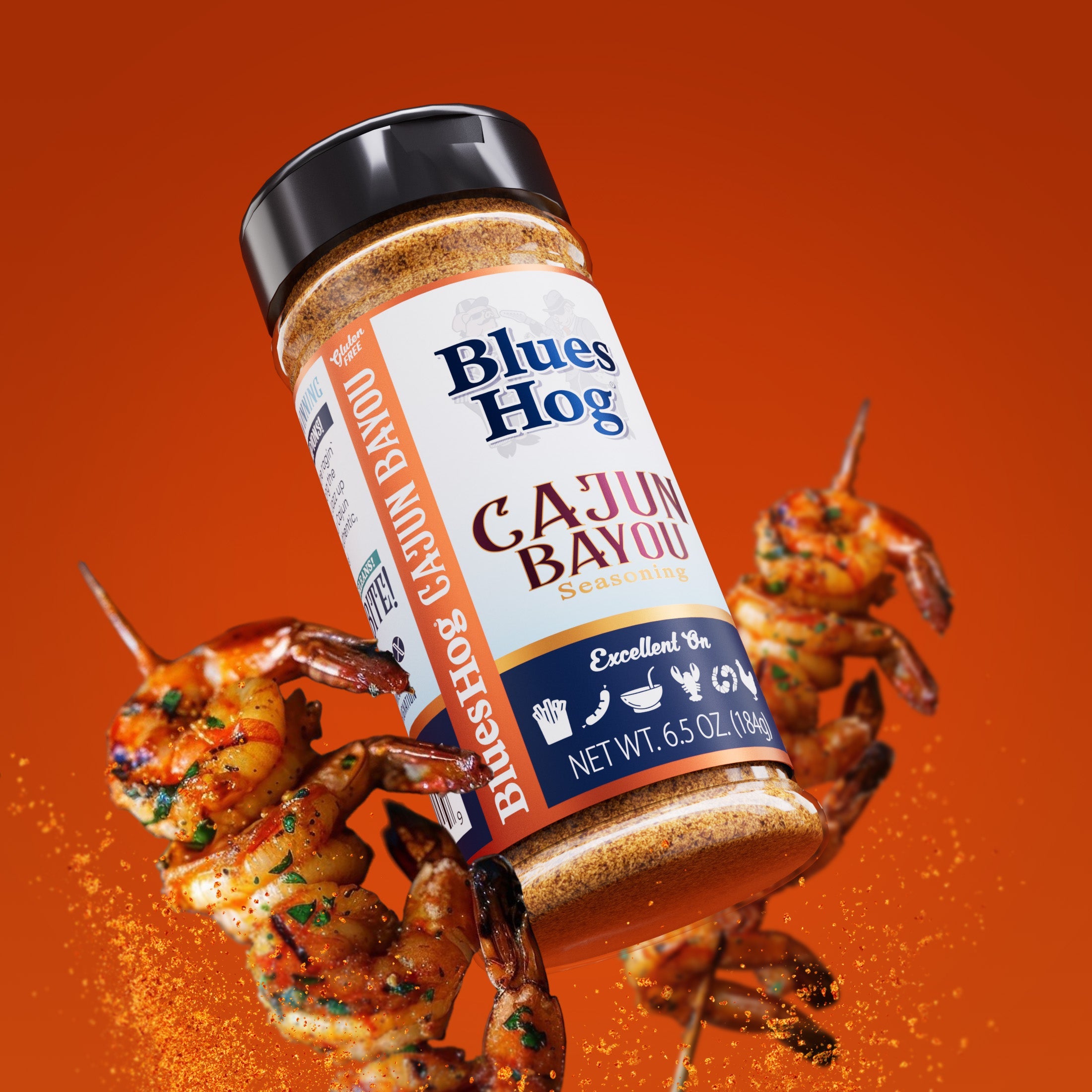 Blues Hog Cajun Bayou Seasoning — Cajun-seasoned food