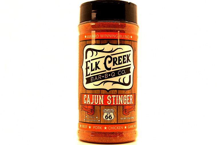 Elk Creek Cajun Stinger Seasoning 340g, included in the Big Jerk Energy box