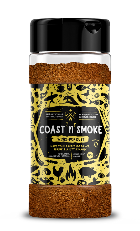 COAST N SMOKE: Winki-POP Dust Seasoning Rub – 180g