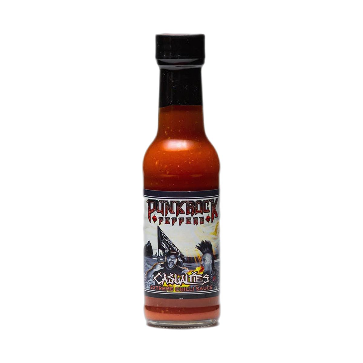 Punk Rock Peppers Casualties Carolina Reaper Extreme Hot Sauce 150ml bottle