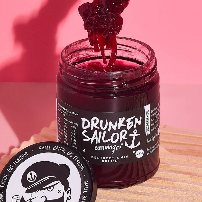 DRUNKEN SAILOR: Beetroot & Gin Relish – 260g