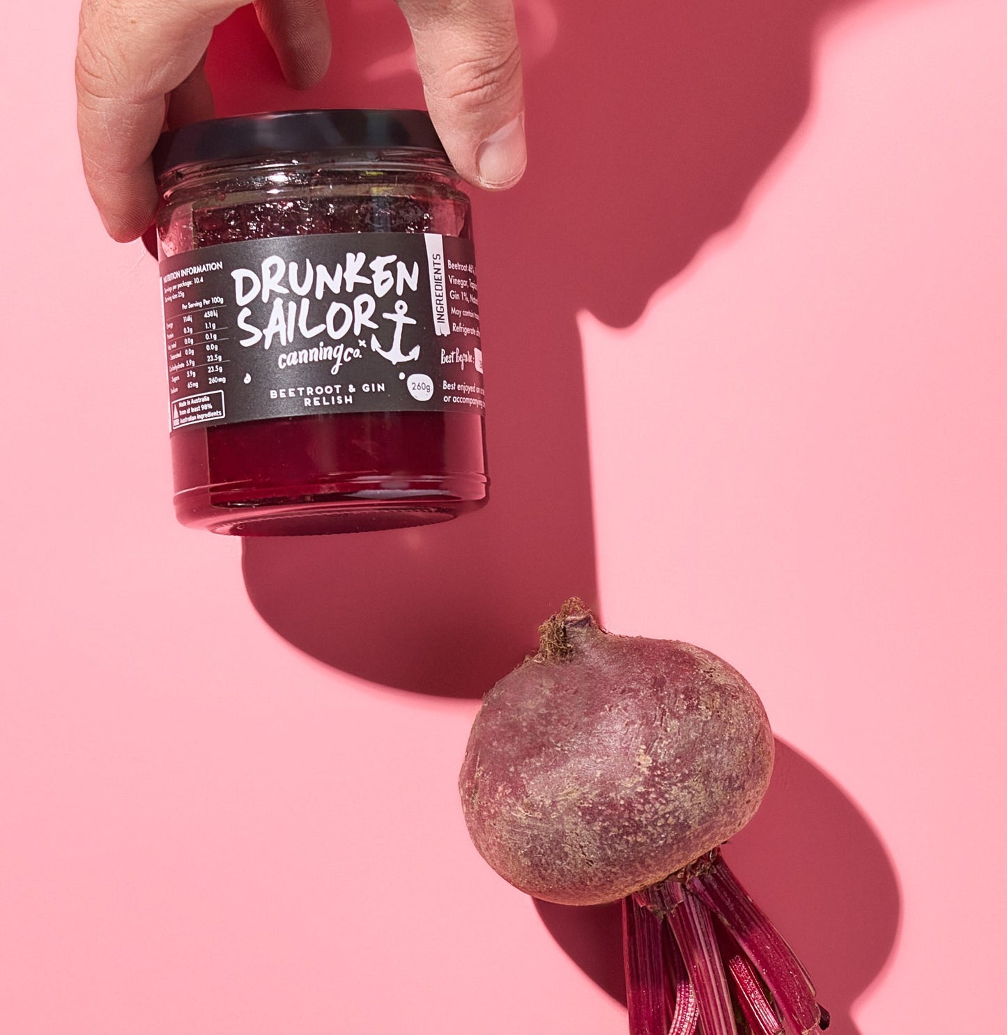 DRUNKEN SAILOR: Beetroot & Gin Relish – 260g
