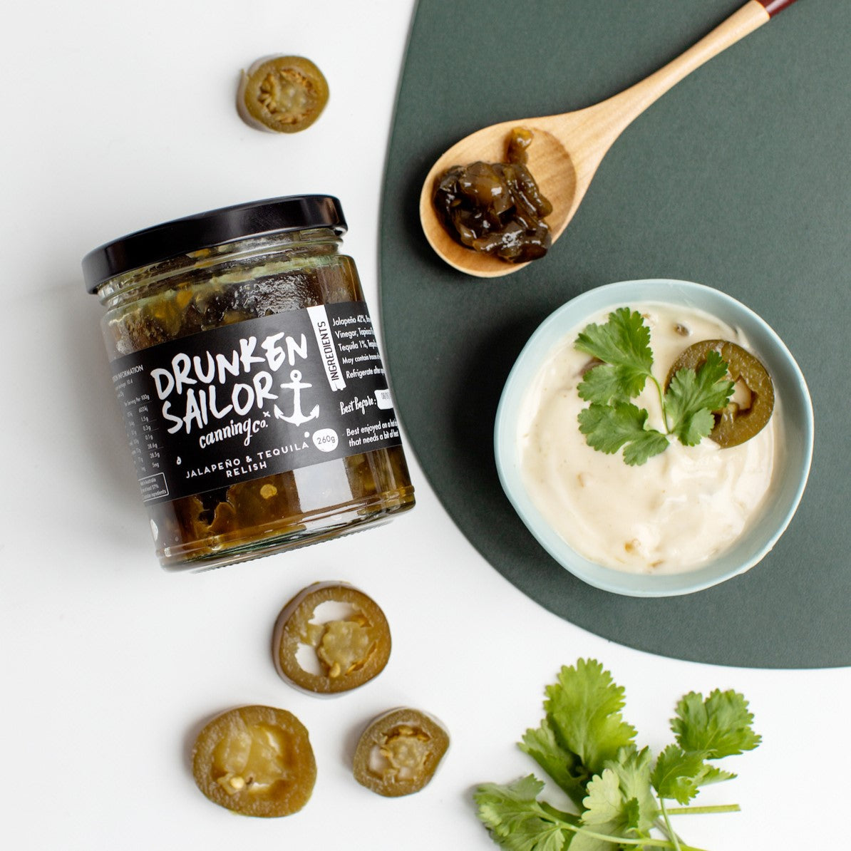 DRUNKEN SAILOR: Jalapeno & Tequila Relish – 260g