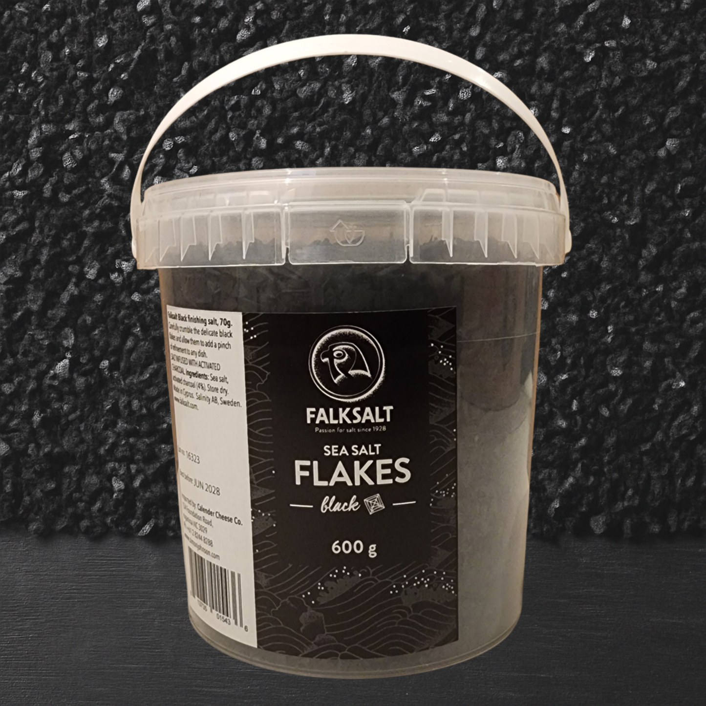 FALKSALT: Sea Salt Flakes Black - 600g