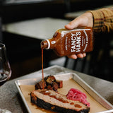 Fancy Hank's Coffee & Molasses BBQ Sauce 330ml - coffee molasses barbecue sauce label detail