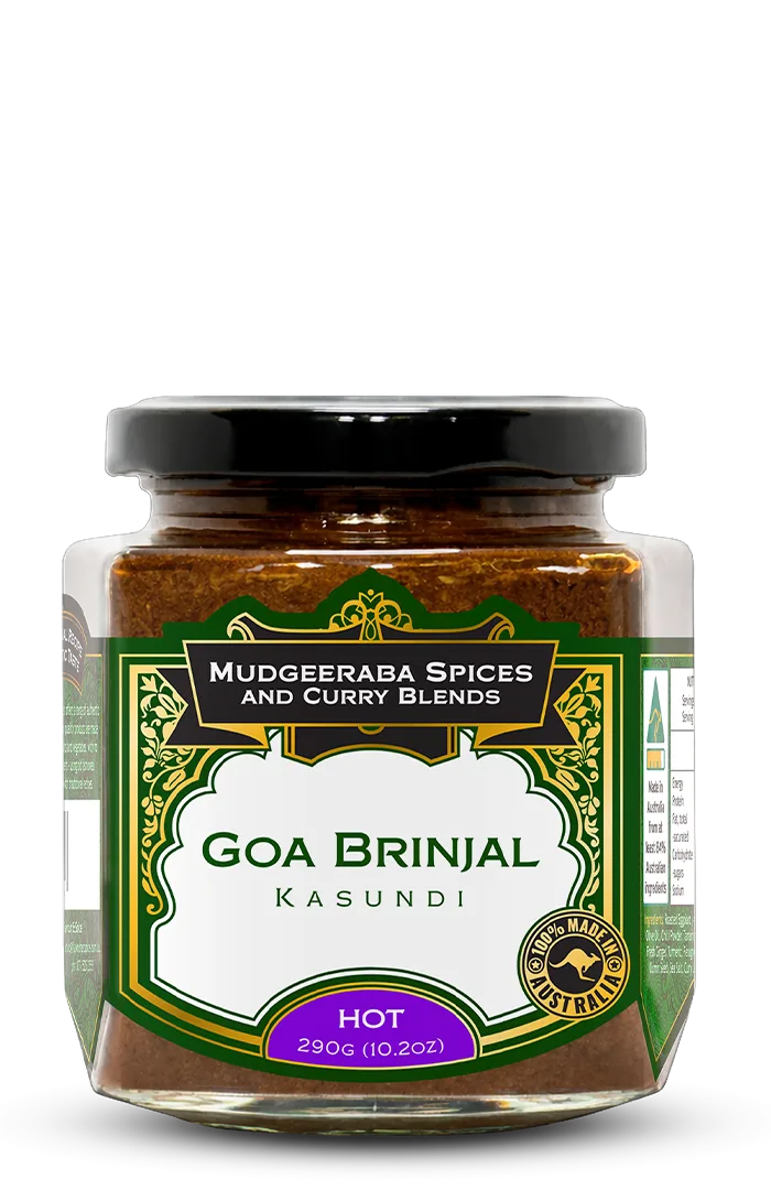 Mudgeeraba Spices Goa Brinjal Kasundi Hot 290g jar