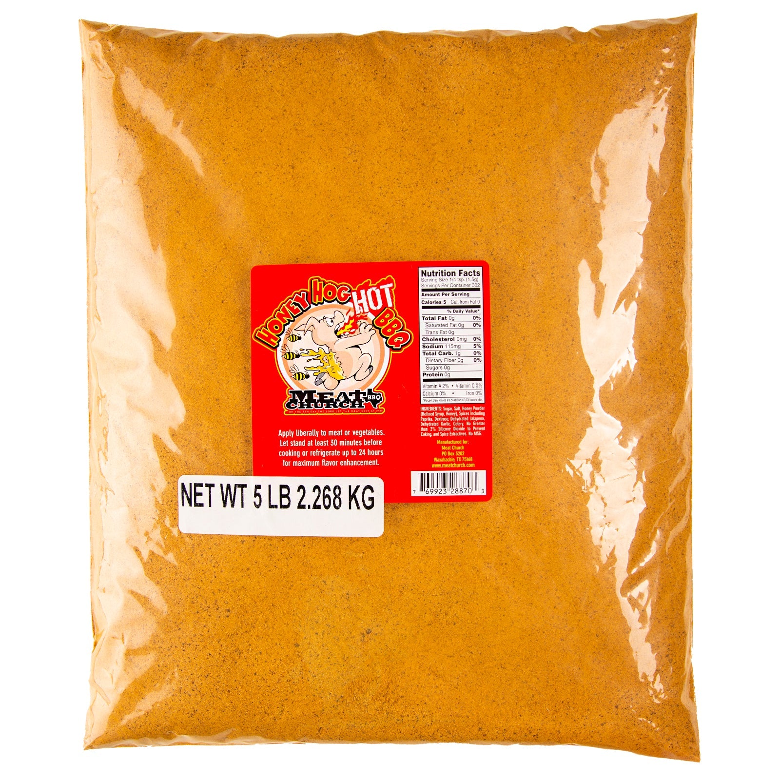Meat Church Honey Hog Hot rub shaker