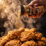 Crack Butter dust sprinkled over a pile of fried chicken