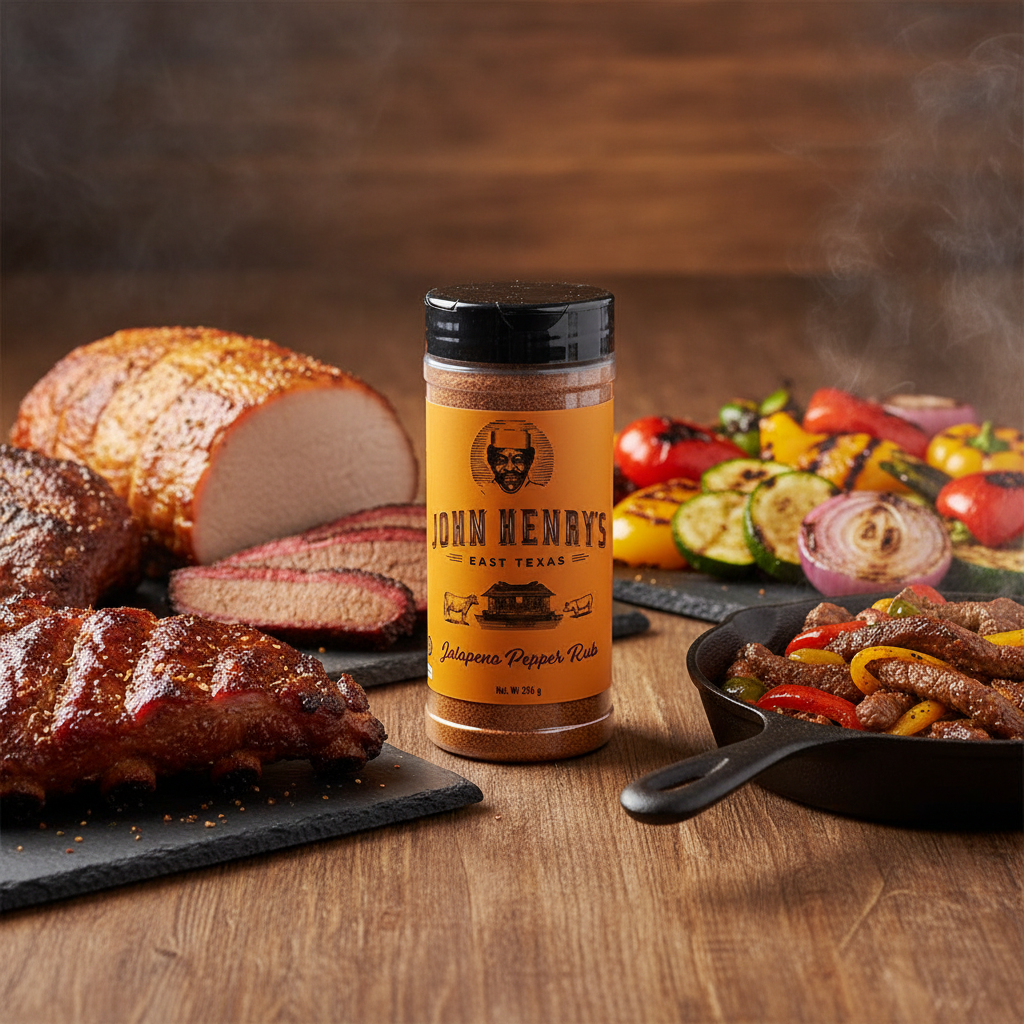 JOHN HENRYS: Pitmaster Bundle 4 Pack Raspberry Chipotle, Hot Wing, Texas Brisket, Jalapeno Pepper 4 x 326g
