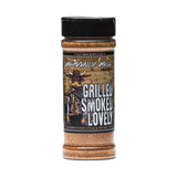 Heavenly Hell The Grilled The Smoked and The Lovely steak & brisket rub 150g — front of the shaker on transparent background