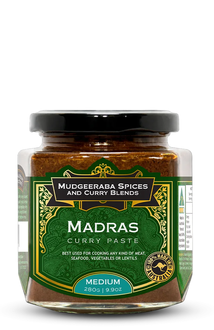 Mudgeeraba Spices Madras Curry Paste Medium 280g jar