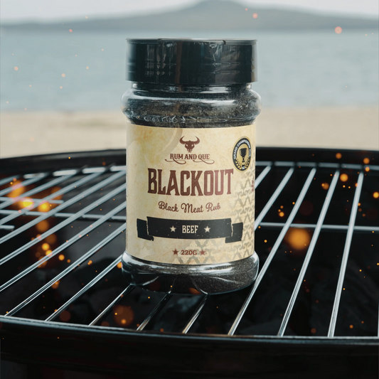 RUM AND QUE: Blackout Beef Rub – 220g