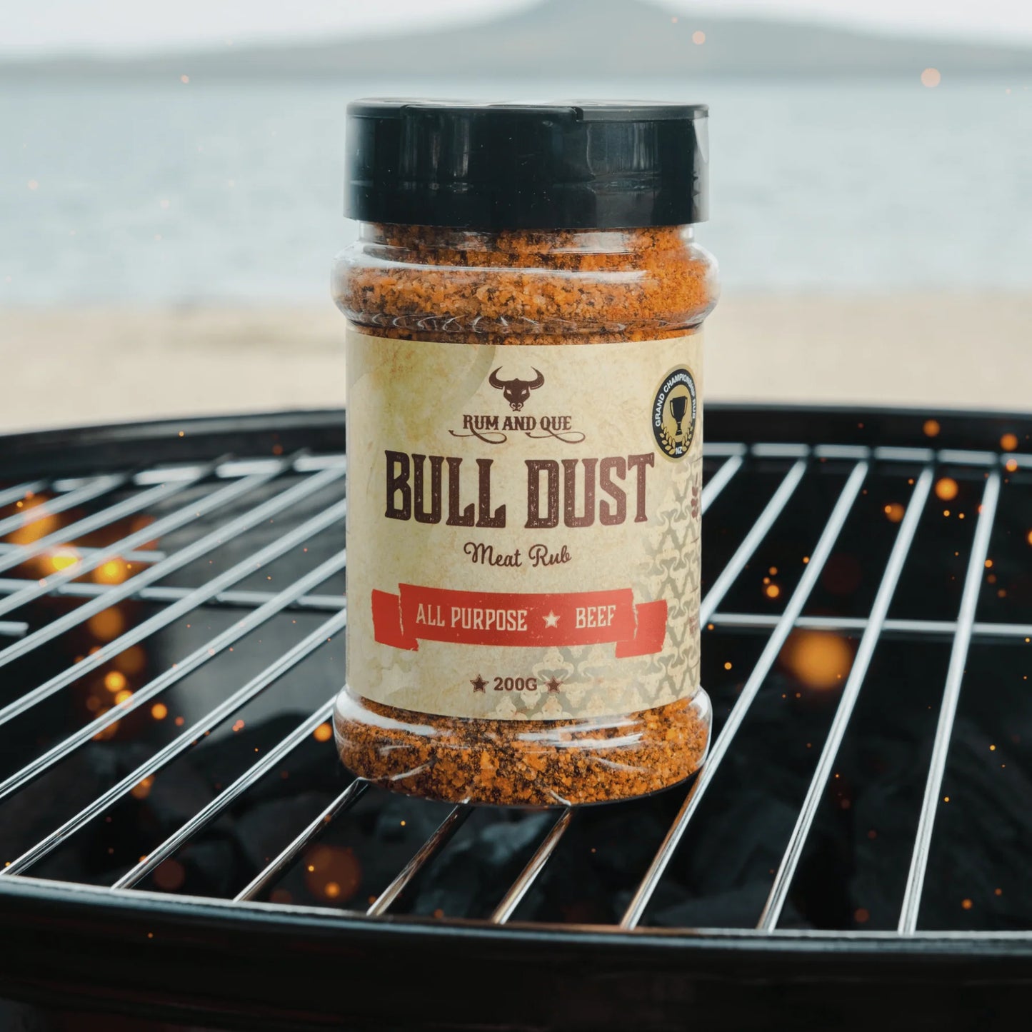 RUM AND QUE: Bull Dust All Purpose Rub – 200g