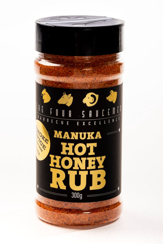 FOUR SAUCEMEN: The Manuka Hot Honey Rub All Purpose BBQ Rub - 300g
