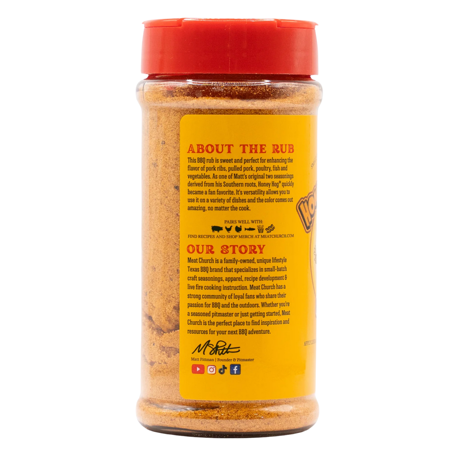 Meat Church Honey Hog – Sweet Pork & Poultry BBQ Rub (340g)