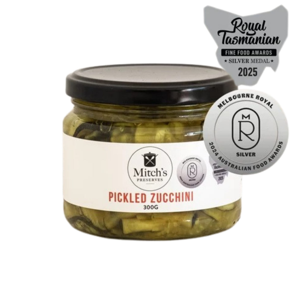 Mitch's Preserves Pickled Zucchini 300g jar