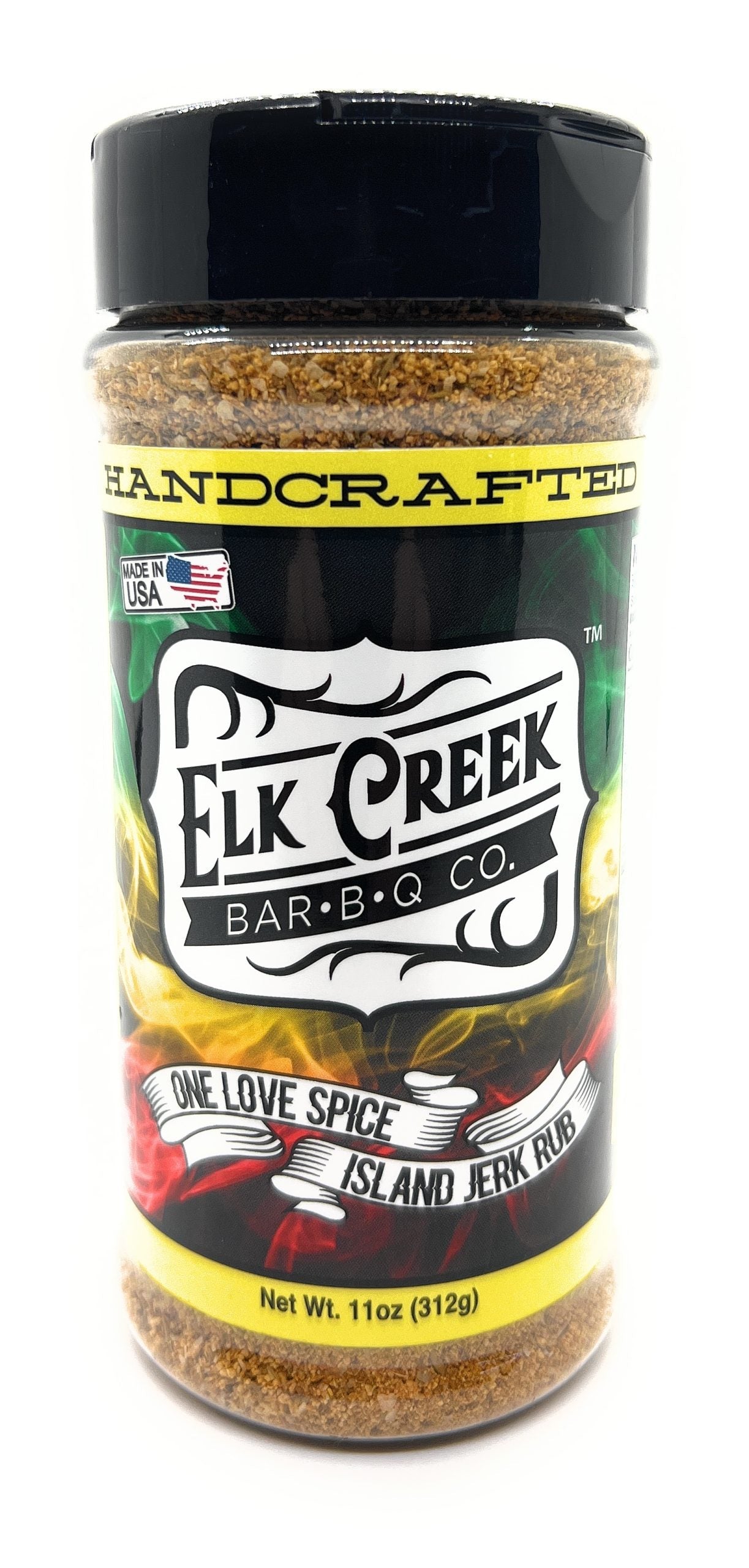Elk Creek One Love Spice Island Jerk Rub, included in the Big Jerk Energy box