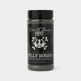 Loot N Booty BBQ Jolly Roger Jalapeno Garlic black rub 397g jar - front