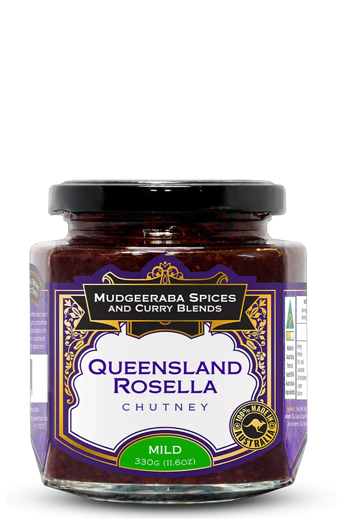Mudgeeraba Spices Queensland Rosella Chutney Mild 330g jar