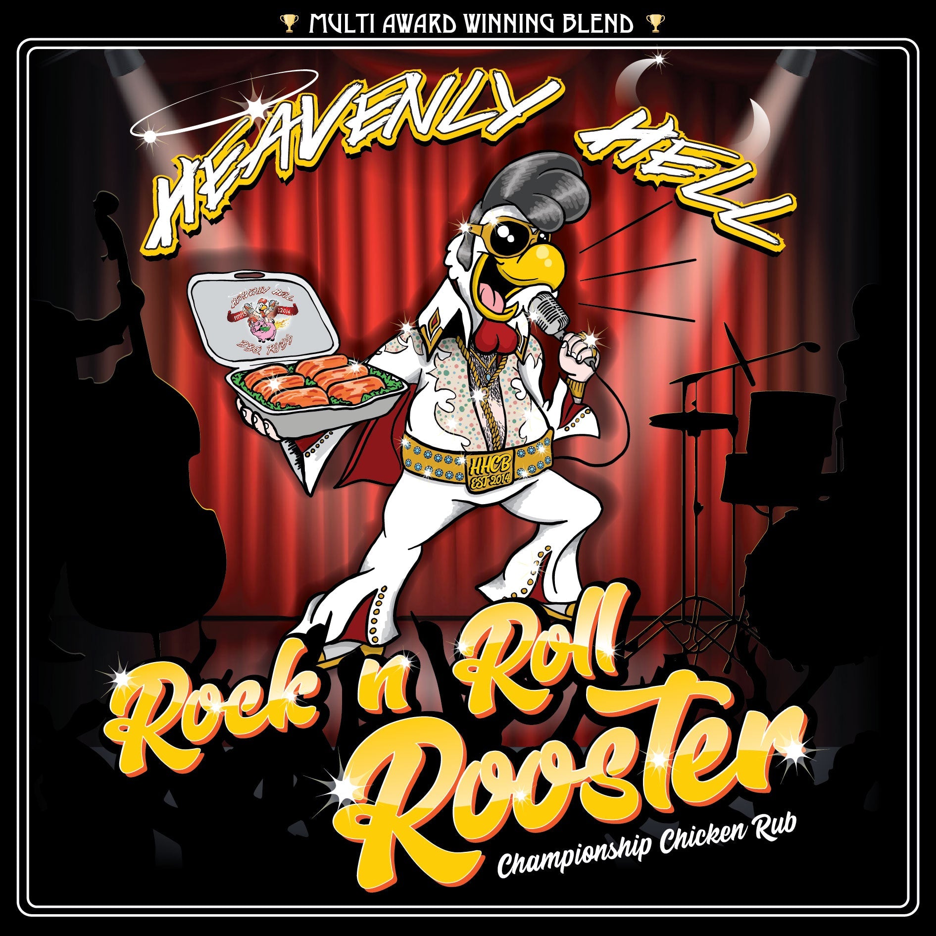 Heavenly Hell Rock n Roll Rooster Championship Chicken Rub 150g
