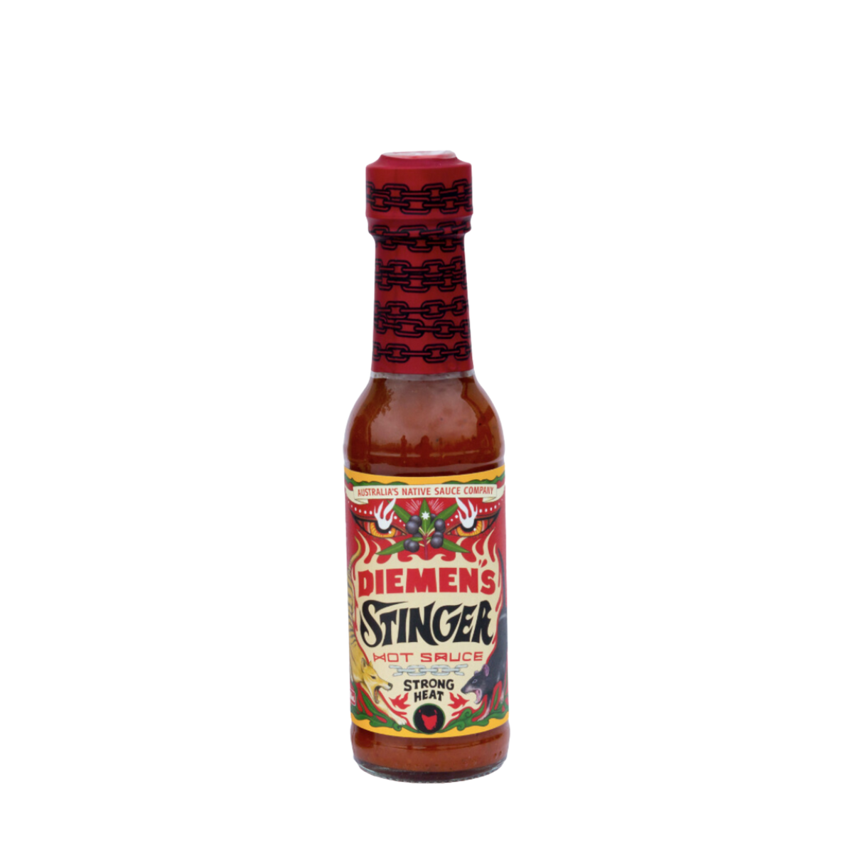 Diemen's Stinger Hot Sauce 150ml bottle — hotter Australian native pepperberry hot sauce