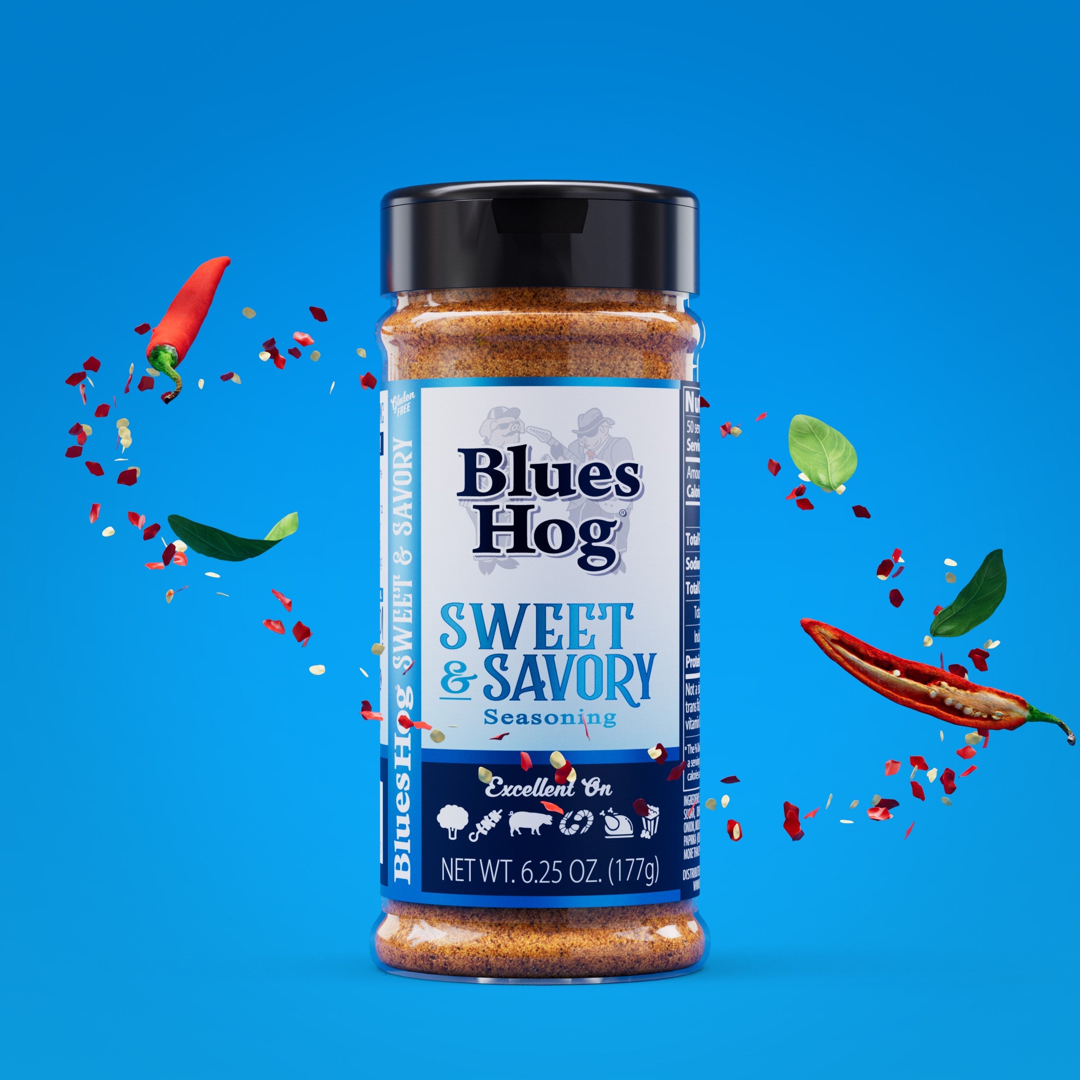 Blues Hog Sweet & Savory Seasoning 177g — front of the shaker bottle