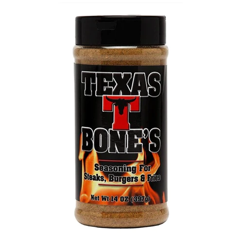 TEXAS T BONES: Steak Burger Fries Seasoning Rub - 397g