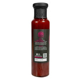 Booma's BBQ Boomtang sweet and tangy BBQ sauce, 250ml bottle angled label view