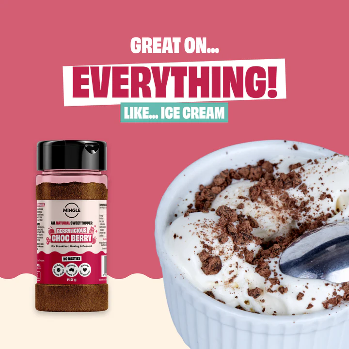 MINGLE SEASONING: Choc Berry Crunch Sweet Rub Topper - 140g