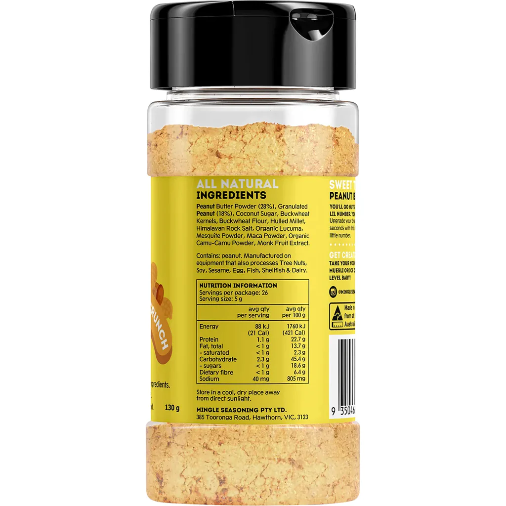 MINGLE SEASONING: Peanut Butter Sweet Rub Topper - 130g