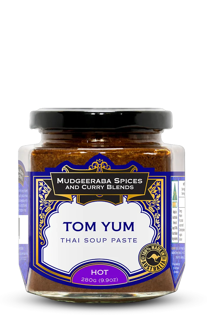 Mudgeeraba Spices Tom Yum Thai Soup Base Paste Hot 280g jar