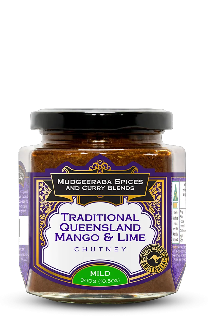 Mudgeeraba Spices Traditional Queensland Mango and Lime Chutney Mild 300g jar