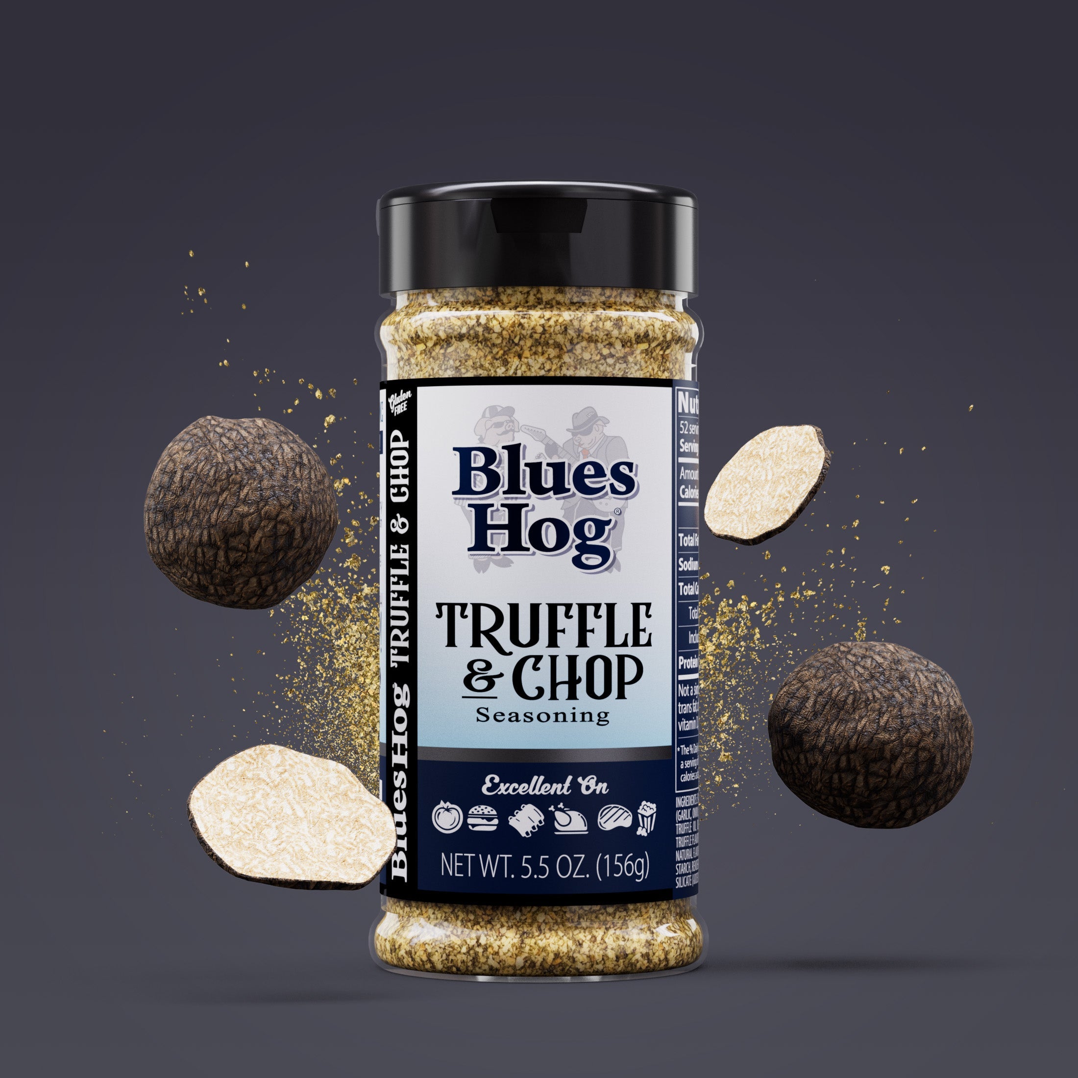 Blues Hog Truffle & Chop Seasoning 156g — front of the shaker bottle