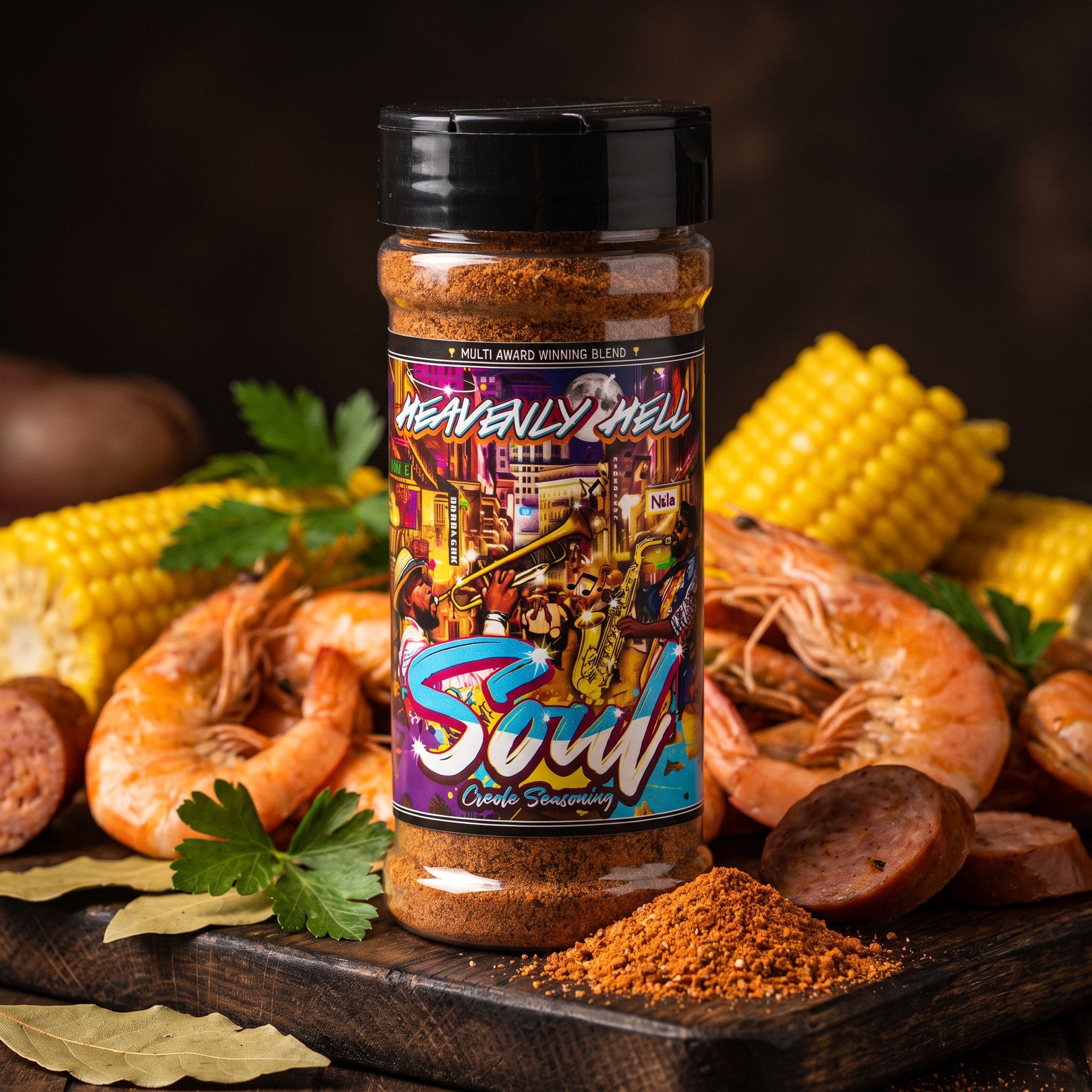 Soul Creole seasoning styled with a Louisiana seafood spread