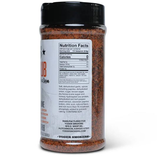 YODER SMOKERS: Beef Rub – 368g