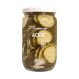 ACIDE Dill Cucumber Chips 700g pickle, front of jar on transparent background