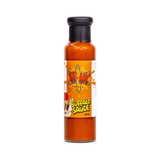 Atomic Chicken Buffalo Hot Sauce 250ml, front of bottle on transparent background