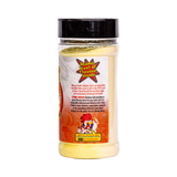 Atomic Chicken Chicken Salt Seasoning 330g, ingredients and nutrition panel, transparent background