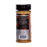 Butchers Axe Gyros rotisserie seasoning 180g shaker, side label detail, transparent background