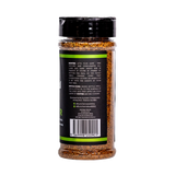 Butchers Axe Hunter Lamb and Game Rub 165g shaker, side label detail, transparent background