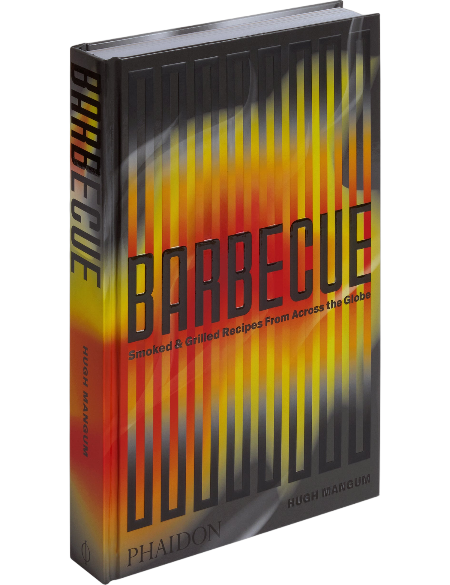 Barbecue by Hugh Mangum hardback cookbook — standing view of the hardback