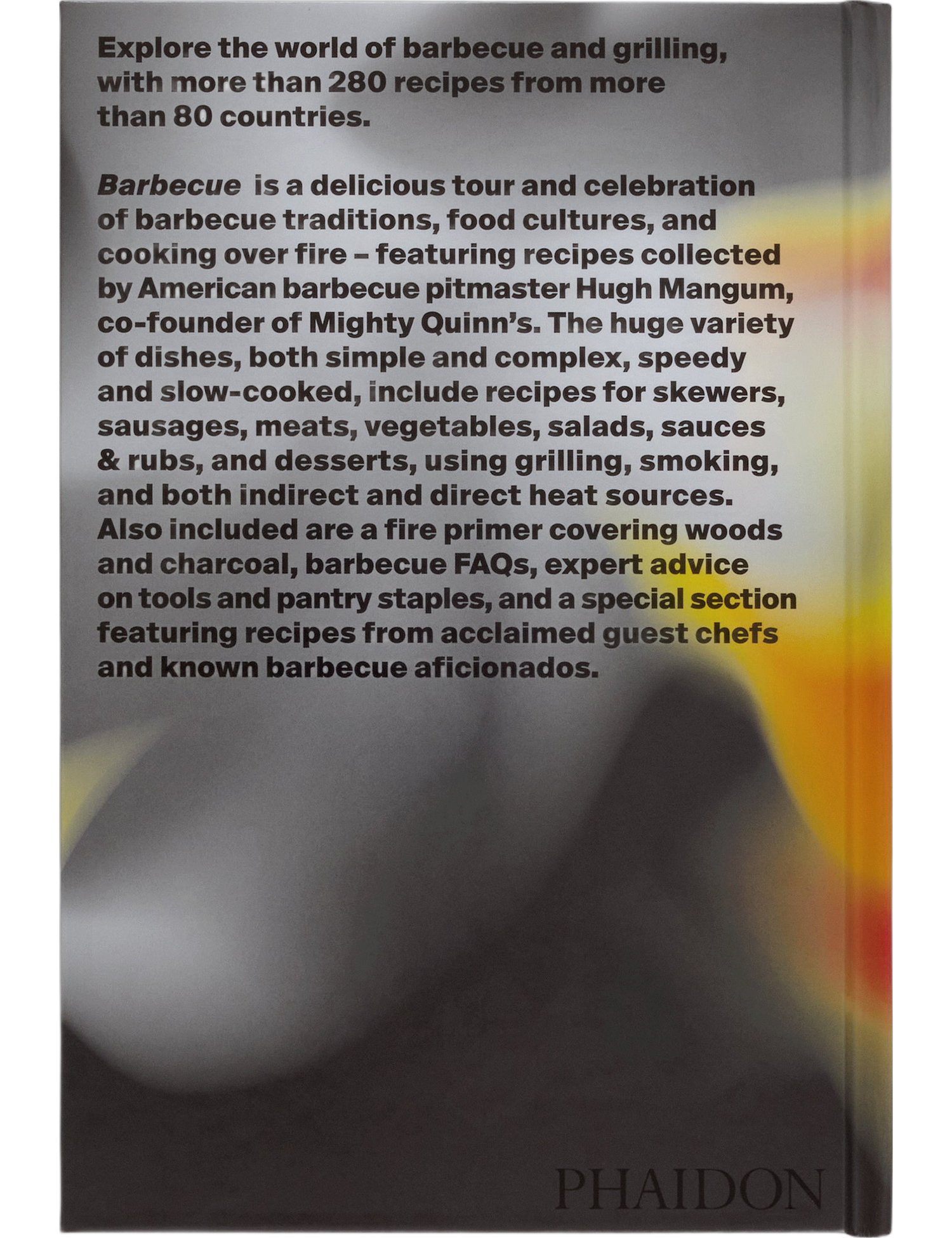 Barbecue by Hugh Mangum hardback cookbook — back cover