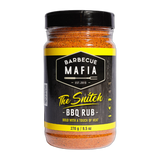 Barbecue Mafia The Snitch BBQ Rub 270g chicken rub — front of shaker on transparent background