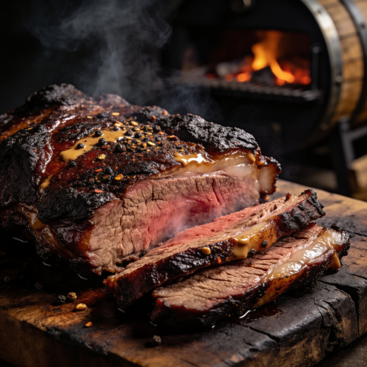 BBQ ribs with dark sauce splash, BBQ Lab Black Gold