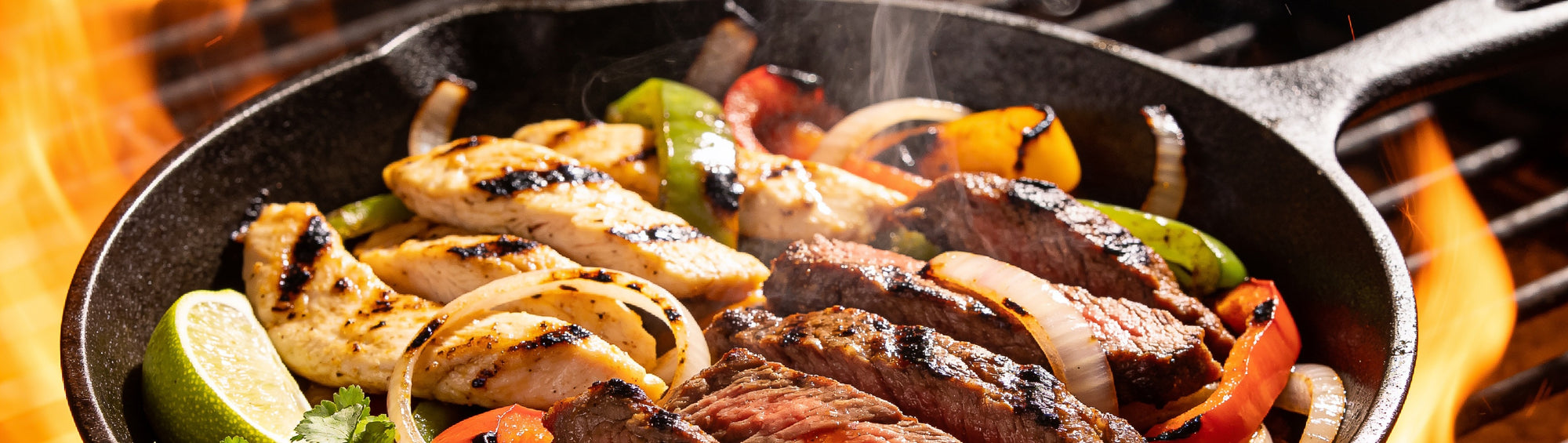 Blues Hog 'Ritas & Fajitas banner — Zesty Tex-Mex seasoning built for sizzling fajitas - mild heat, big flavour.
