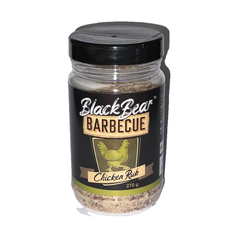BlackBear BBQ Chicken Rub 230g shaker — all-purpose poultry rub lifestyle photo