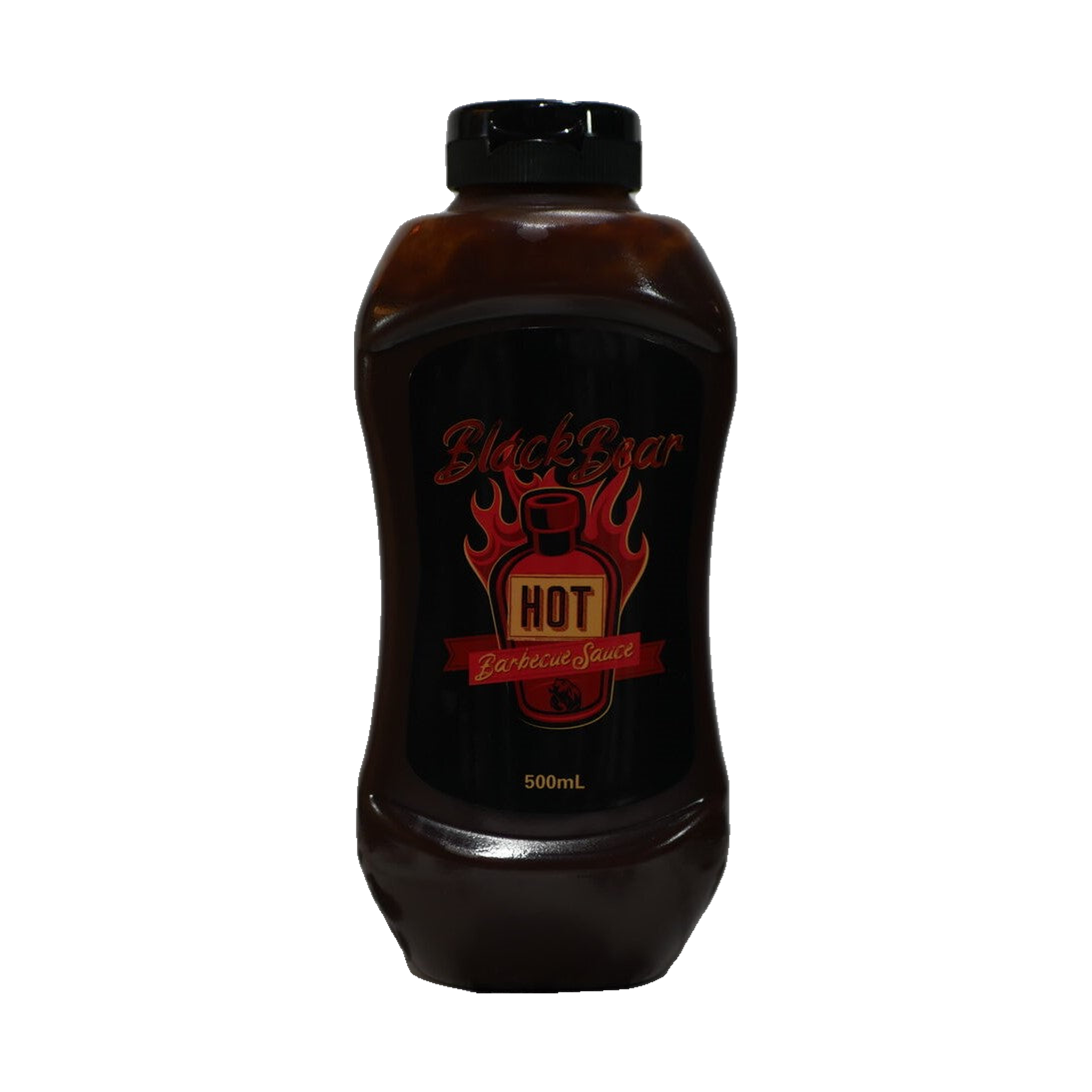 BlackBear BBQ Hot BBQ Sauce 500ml bottle — chilli barbecue sauce