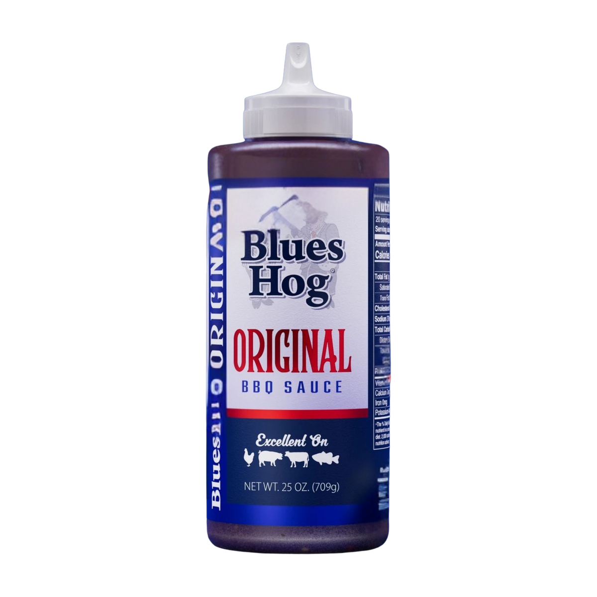 Blues Hog Original BBQ Sauce 709g squeeze bottle — front label, transparent cutout