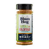 Blues Hog 'Ritas & Fajitas Seasoning 184g shaker — front label, transparent cutout