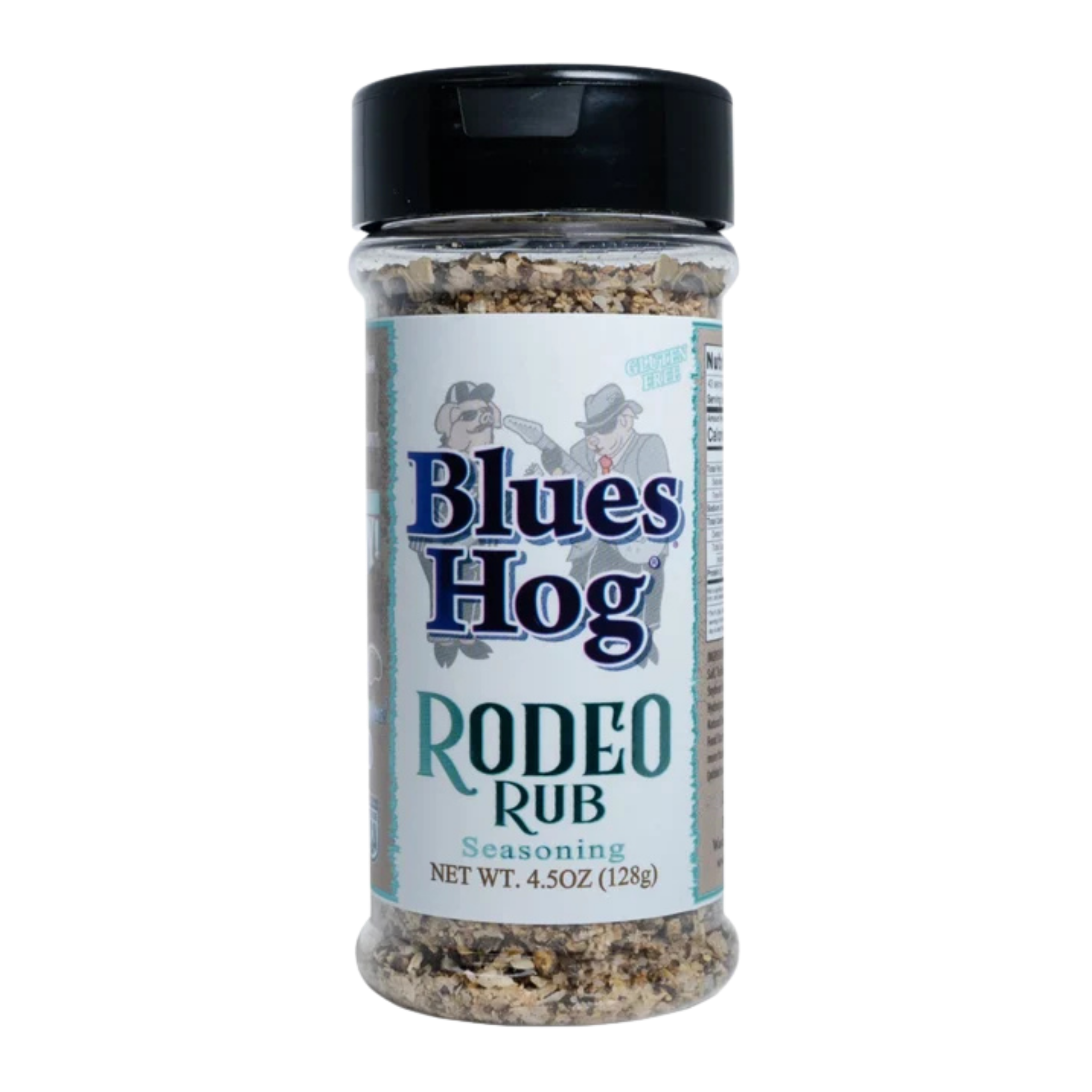 Blues Hog Rodeo Rub Seasoning 128g — front of the shaker bottle